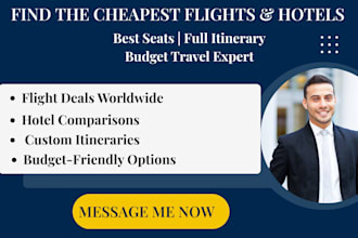 find the cheapest flight ticket, seat, itinerary and hotel reservation