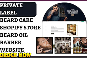 design beard care shopify beard oil store hair saloon hair care barber website