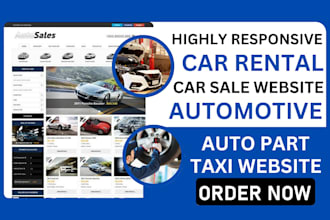 build car dealership website automotive car rental auto part car sales website