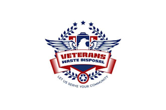 design wonderful clean veterans waste disposal logo