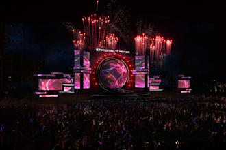 create 3d cgi stage design, dj booth, virtualstaging, concert hall, event center