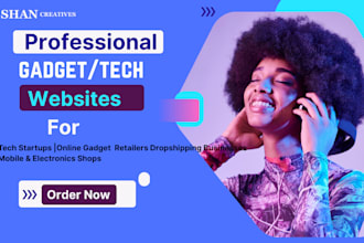 build custom gadget website tech website gadget landing page electronic website