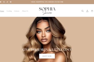 design skincare website shopify store skincare beauty website skincare shopify