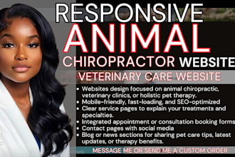 animal chiropractor website veterinary care website holistic pet therapy website