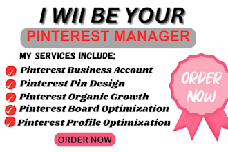 setup optimize manage your pinterest be your professional piterest manager
