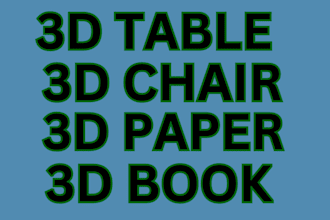 do 2d, 3d furniture, sofa, chair, dining table for your online store