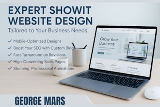 design, redesign, customize or fix showit website or template with blog SEO