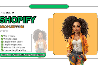 fix edit shopify dropshipping store design, clone wix website update SEO speed