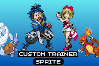 create pixel art pokemon trainer character sprites rpg maker sprite sheet