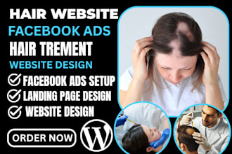 design hair loss website prp laser hair therapy hair transplant alopecia website
