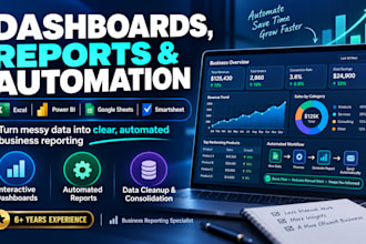 create dashboards and automate reports in smartsheet, excel and google sheets