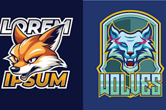 do amazing mascot animal wolf fox logo design