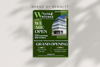 design healthcare, wellness, and fitness flyers for events and promotions