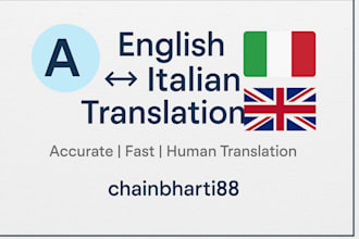 professionally translate english to italian