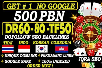 do high DR 60 to 80  SEO dofollow backlinks