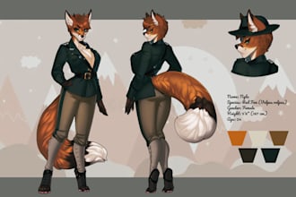 draw furry reference sheet furry art fursona character sheet reference sheet oc