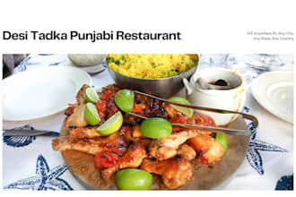 squarespace website redesign, menu design, squarespace restaurant website design