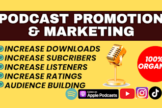 do viral podcast promotion spotify, apple podcast marketing to real listeners