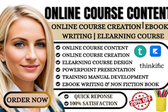 do online course content creation ebook writer training manual ebook to course