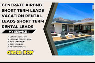 generate airbnb short term leads vacation rental leads short term rental leads