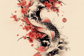 design a tattoo in japanese style