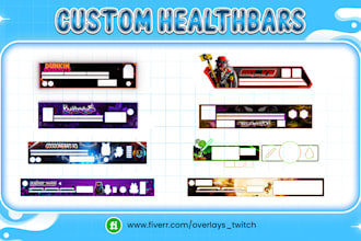 design custom health bar for apex legends, warzone, fortnite