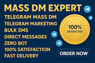 send telegram mass dm, promotion discord dm, out reach to facebook instagram,