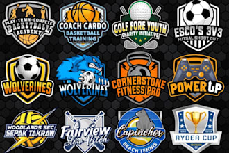do college sports animal mascot logo design