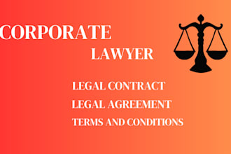 be your lawyer for legal documents, agreements, contracts,terms and conditions