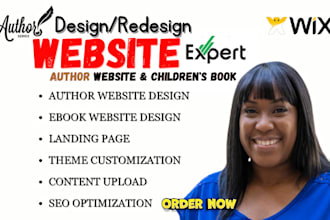 design professional wix website, children book author ebook landing page SEO