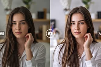 professionally remove bg, face retouching, photo enhancement, color correction
