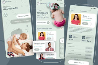 develop nanny finder app, childcare app, babysitting app like sittercity