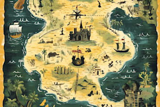 create a professional top down fantasy map for you
