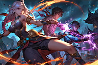 draw a fantasy concept art and dnd characters design