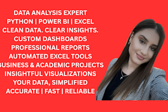do data analysis projects with python, power bi and excel