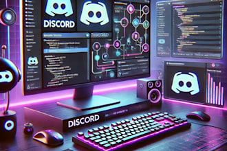 set up discord server, discord bot and develop custom bots