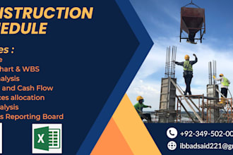 do construction projects planning, gantt charts and material estimations