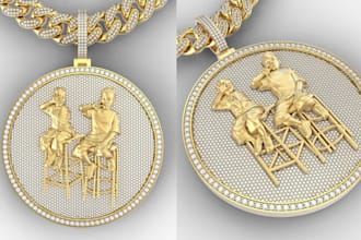 sculpt 3d jewelry, keychain design, engraving, rings, laser cutting, 3d toys
