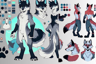 make a reference sheet of your furry ocs