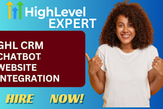 design gohighlevel business website ghl crm ghl set up ghl chatbot integration