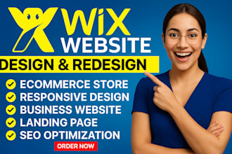 do wix website design, wix landing page, redesign wix wbsite, wix online store