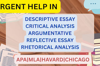 do critical analysis, argumentative, rhetorical, persuasive and narrative tasks