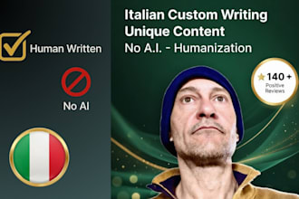 scrivo testi in italiano senza ai, ottimi per google, traduco e umanizzo
