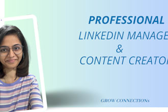 be your linkedin manager and  ghostwriter ,content creator