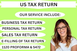 prepare irs forms 5472, 1120, 1040nr and 990 for non resident US llc owners