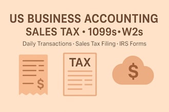 manage your daily transactions, sales taxes, 1099 prep and payroll for you