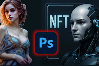 create nft art collection or meme art in 2d cartoon or anime style
