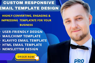 design mailchimp email template, newsletter, HTML email, klaviyo email template