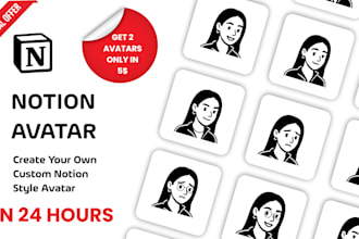 create your own custom notion style avatar design