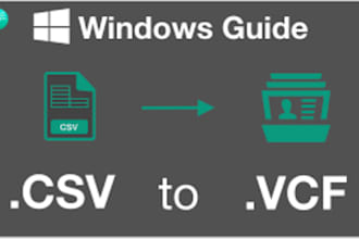 create vcards from excel, CSV, or other formats